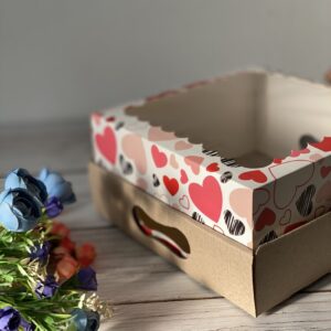 Caja Bandeja 25x25 Corazón