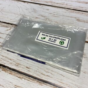 Bolsa polipropileno 12x20 cm.