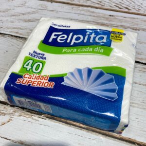 servilletas felpitas blancas  x 40 C.A