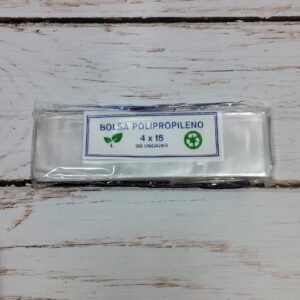 Bolsa polipropileno 4x15 cm. x 200 u.