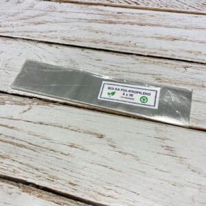 Bolsa polipropileno 6x30 cm.