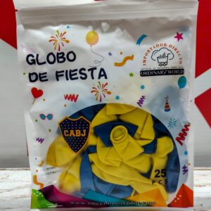 Globos De Latex Boca Juniors  x 25 unid. IMP.