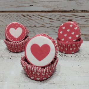 Pirotines Fantasía Rojo Corazones N° 10