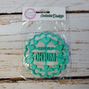 Cortante marcador blonda "Te Quiero Mucho" C. A.