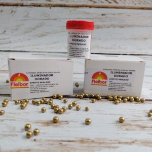 Iluminador en polvo dorado FLEIBOR C.A.