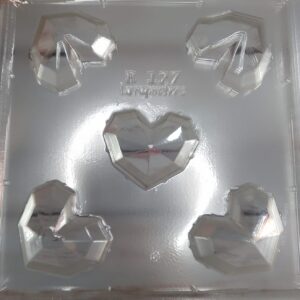 Molde Acetato Corazón Diamante B 127 C.A