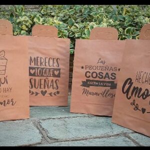 Bolsas Riñon Kraft IMPRESA N° 4 - 28x30x10 cm.