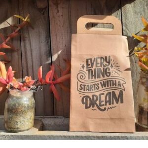 Bolsas Riñon Kraft IMPRESA N° 1 - 14x22x6 cm.