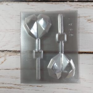 Molde de Acetato Paleta Corazón Diamante 978A  IMP.