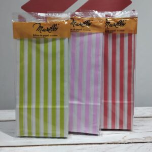 Bolsitas con Fuelle Rayadas x 10 u. 10779