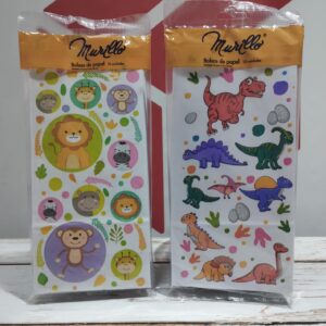 Bolsitas con Fuelle Fantasía Animales y Dinosaurio x 10 u.