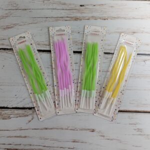 Velas color rosa pastel con onda x 6 IMP.