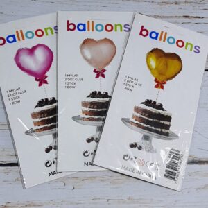 Adorno torta globo corazon x1