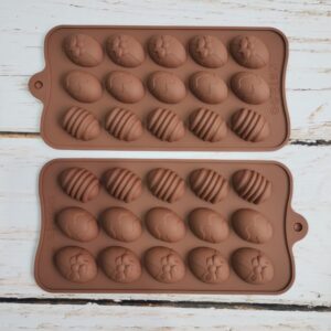 molde bombón  silicona mini huevitos de pascua IMP.