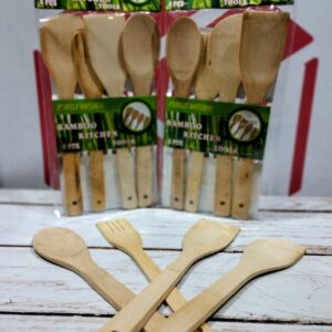 Set Utensilios de Bambú Grande x 4u. C.A.