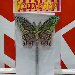 Pinche Adorno Fibrofácil MARIPOSA PLATEADA TORNASOLADA C.A. 21306