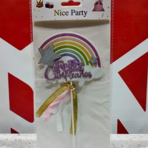 Topper Feliz Cumple Arcoíris IMP. 20593