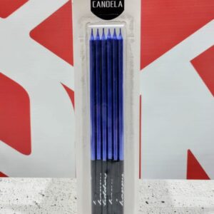 Velas Metalizadas Azul x 6 u. IMP.