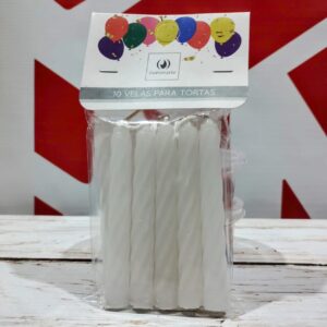 Veloncito x 10 blanco 9 cm.