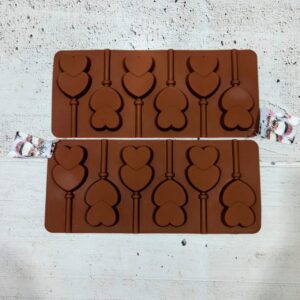 Molde Paleta Chupetín Silicona Corazones  IMP.25304