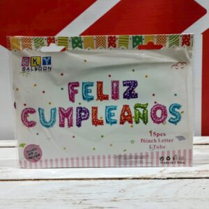 Globos Metalizados "Feliz Cumpleaños" Multicolor Estampado IMP. 27637