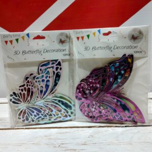 Adorno Mariposa Doble Multicolor IMP. 16645