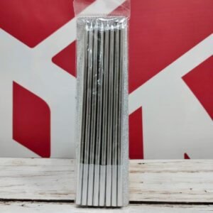 Vela 15 cm. Blister x 6 unid. Metalizadas Plateada IMP. 24018