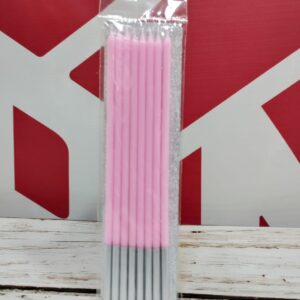 Vela 15 cm. Blister x 8 unid. Rosa