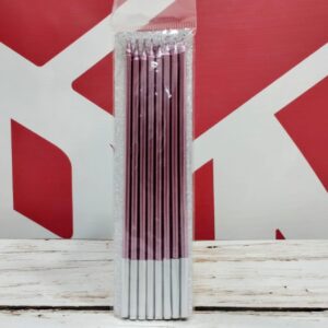 Vela 15 cm. Blister x 6 unid. Metalizadas Rosa IMP. 24016