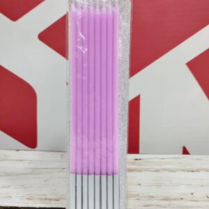 Vela 15 cm. Blister x 8 unid. Fucsia