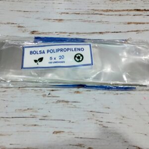 Bolsa Polipropileno 5x20 cm.