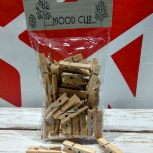 Broches de Madera Mediano x 40 unid. IMP.