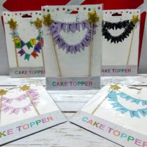 Topper Pinche Banderines Colores Varios IMP. 29828