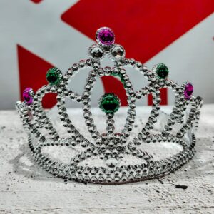 Corona Plástica Tiara Plateada IMP.