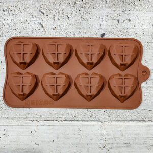 Molde Bombón Silicona Corazón Facetado IMP.34657