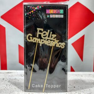 Topper Feliz Cumple Metal con Strass IMP.34807
