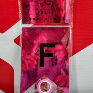 Cartel Feliz Cumple Rosa Espejado IMP. 37110