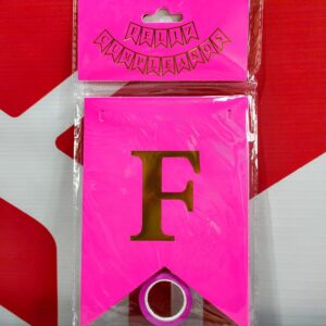 Cartel Feliz Cumple Rosa Fluo IMP. 37111