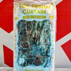 Cortina Metalizada Celeste IMP. 37128