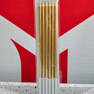 Vela 15 cm. Blister x 6 unid. Metalizadas Champagne IMP. 37098