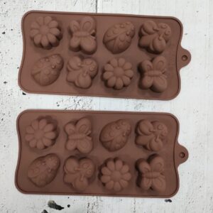 Molde bombón silicona abejitas, mariposas y mariquitas IMP.