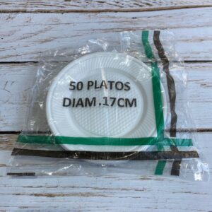 Platos Chico Blanco x 50