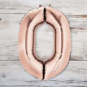 Globo Metalizado Rosa Gold Chico 40 cm. N° 0