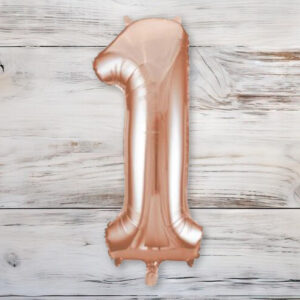 Globo Metalizado Rosa Gold Chico 40 cm. N° 1