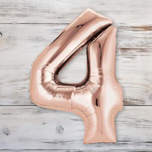 Globo Metalizado Rosa Gold Chico 40 cm. N° 4