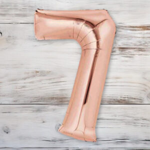 Globo Metalizado Rosa Gold Chico 40 cm. N° 7