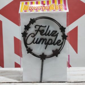 Pinche Fibrofacil Redondo Feliz Cumple Negro C. A. 20375