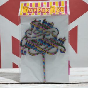 Pinche Fibrofacil Feliz Cumple Multicolor Letra Cursiva C.A. 9767