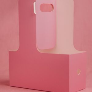 Caja Portavaso Alto ROSA