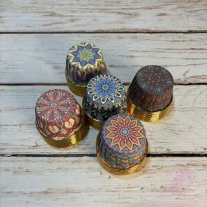 PIROTIN/CONTENEDOR MANDALA COLORES SURTIDOS X  10 Unid. IMP. 42998